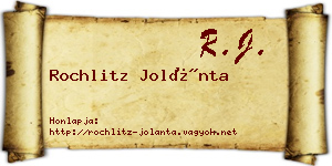 Rochlitz Jolánta névjegykártya